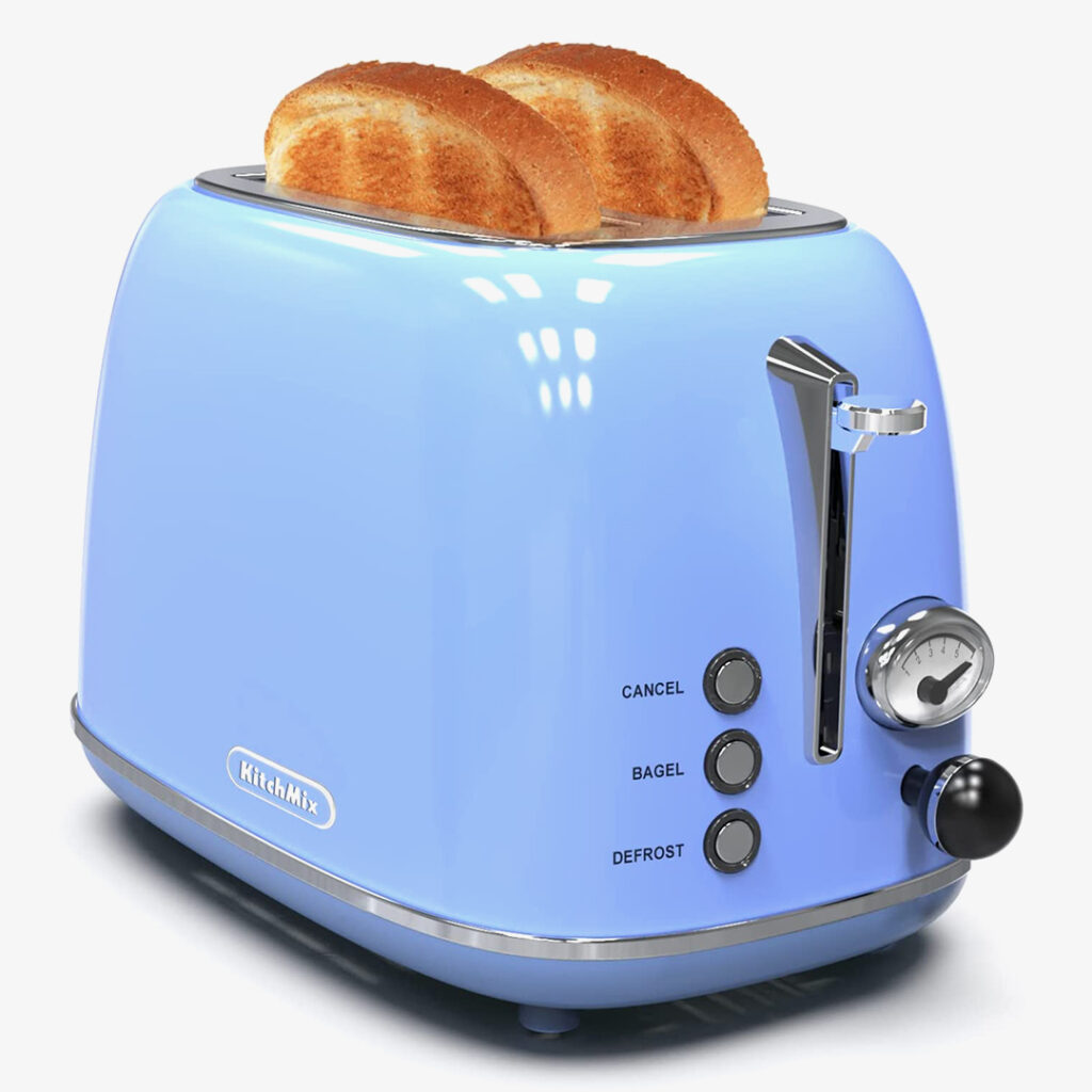 Blue Toaster 2 Slice Retro by KitchMix