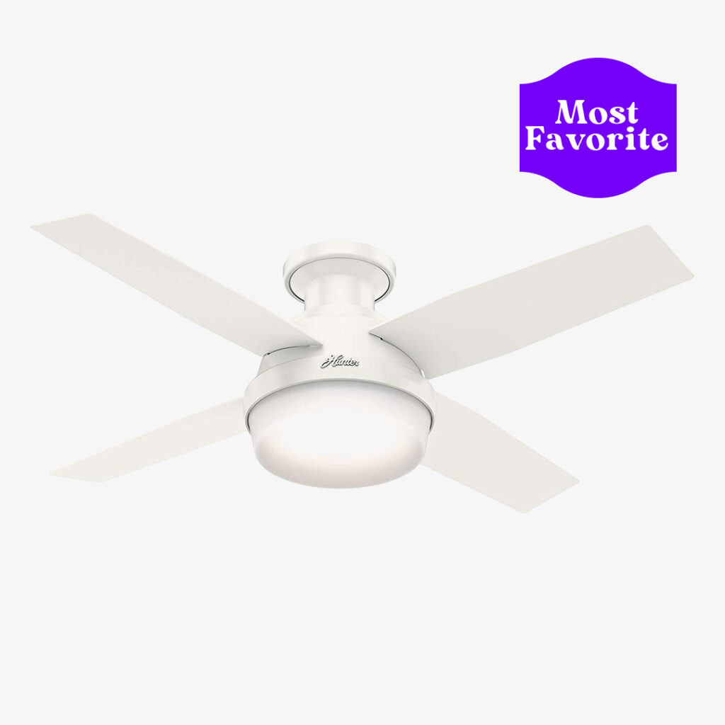 Hunter Fan Dempsey Low Profile Indoor LED Ceiling Fan Most Favorite