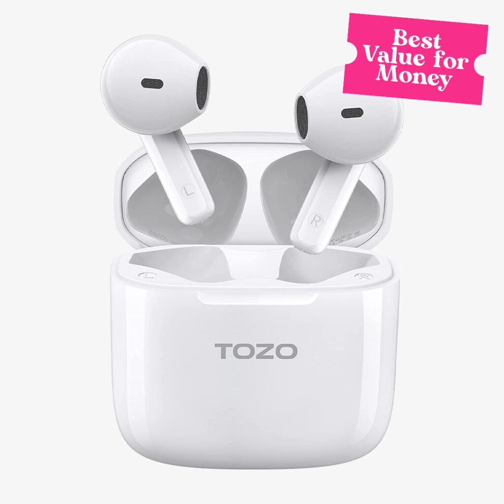 White Wireless Earbuds TOZO A3 Wireless Earbuds