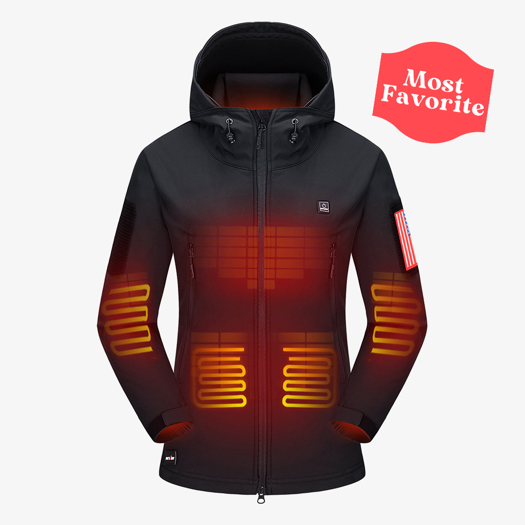 DEWBU Heated Jacket with 12V Battery Pack Winter Outdoor