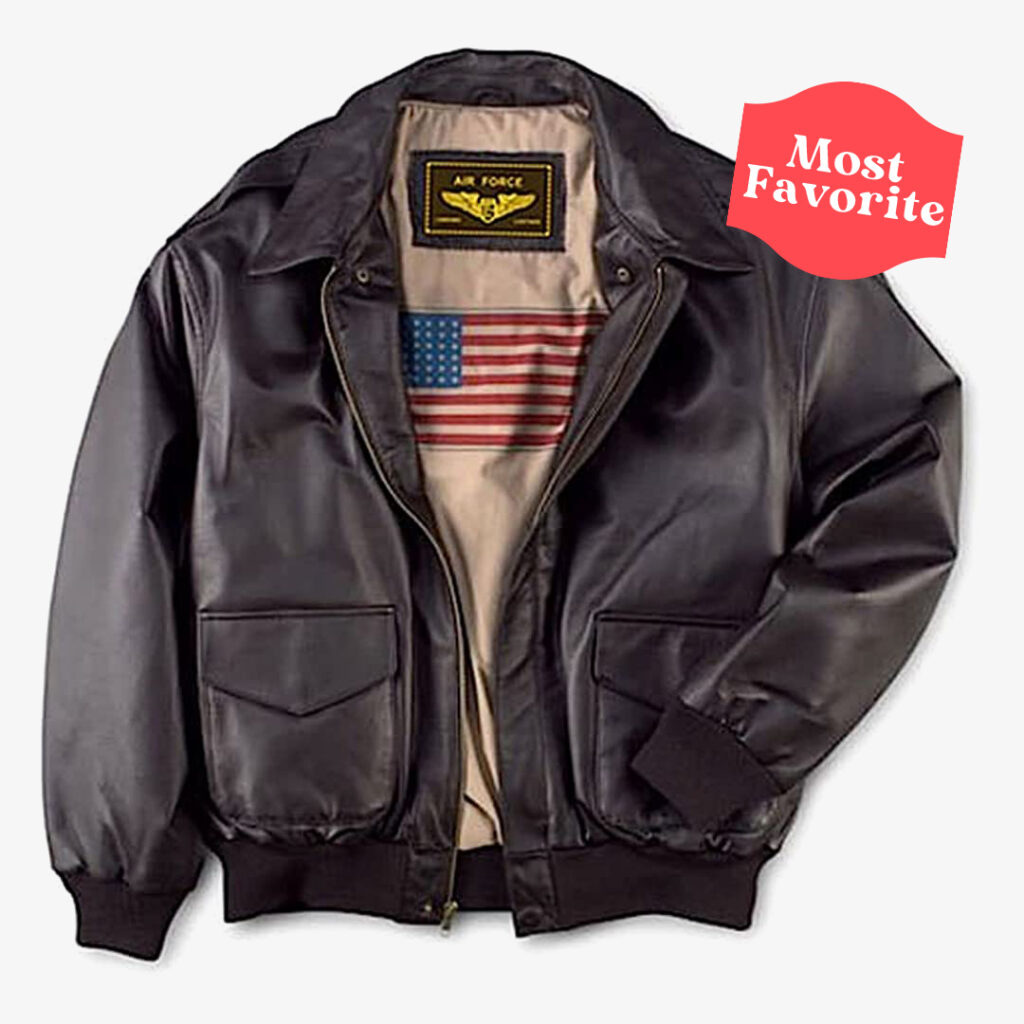 Landing Leathers Men Air Force A-2 Leather Flight Bomber Jacket