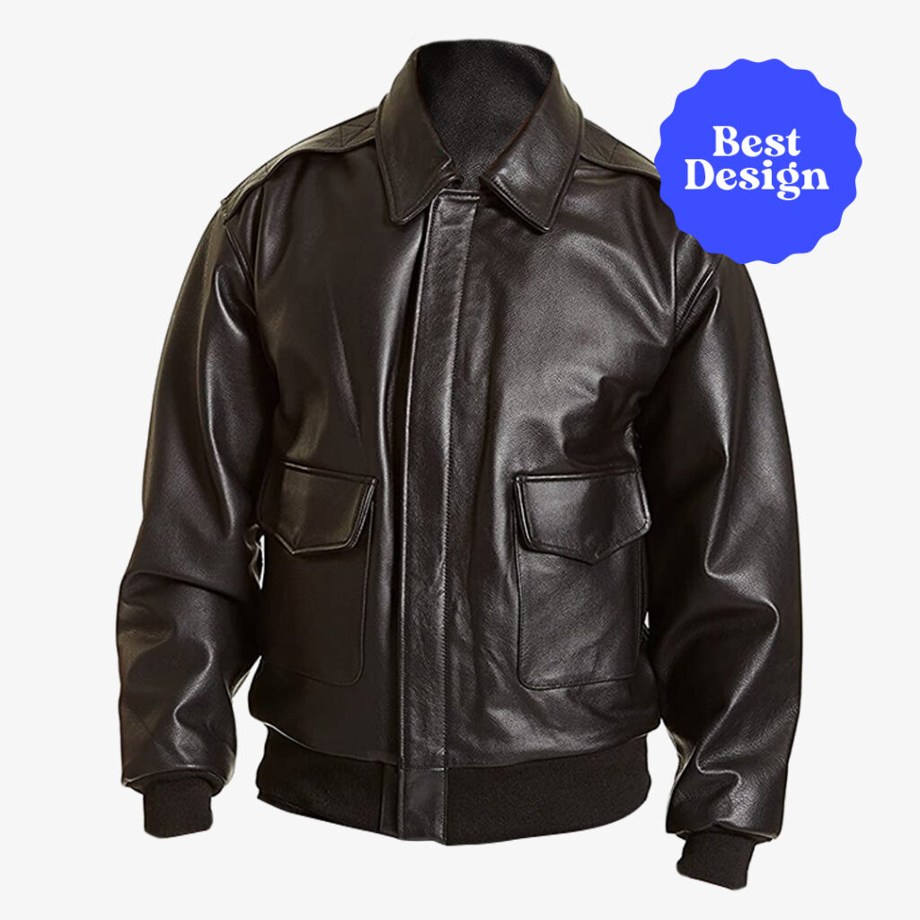 Excelled Men's Leather Bomber Jacket