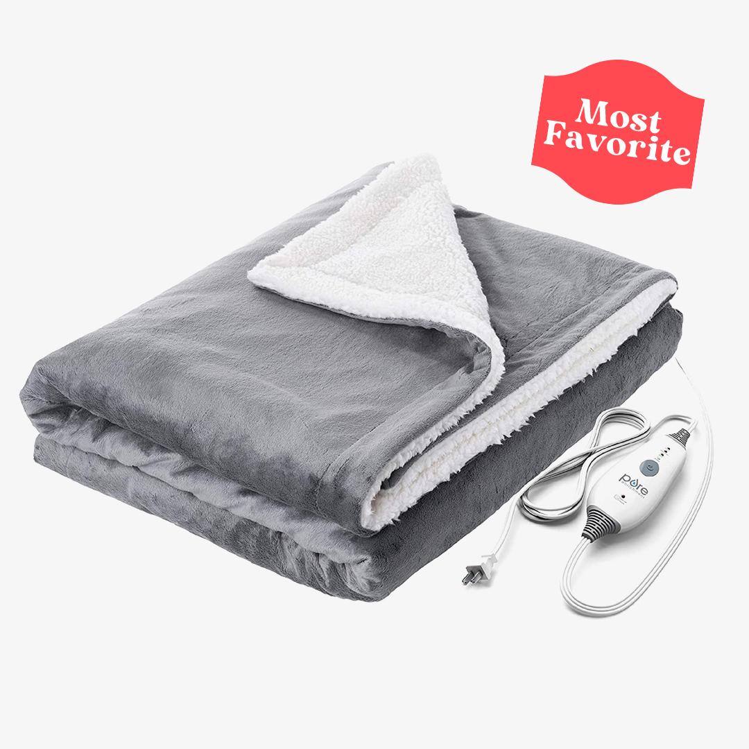 Pure Enrichment® WeightedWarmth™ - 2-in-1 Original Rechargeable Heated Blanket