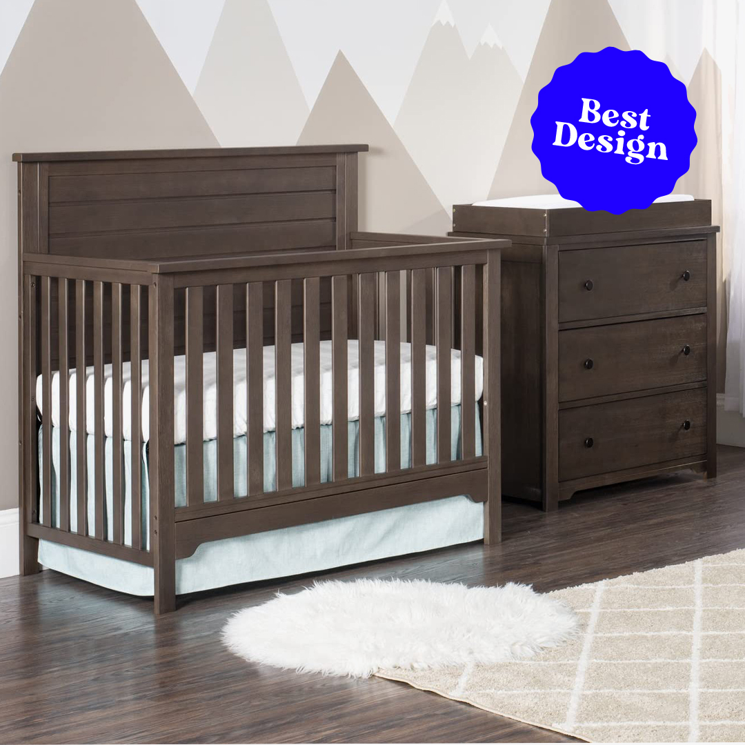 Forever Eclectic Farmhouse 3-Piece Nursery Set with 4-in-1 Convertible Crib
