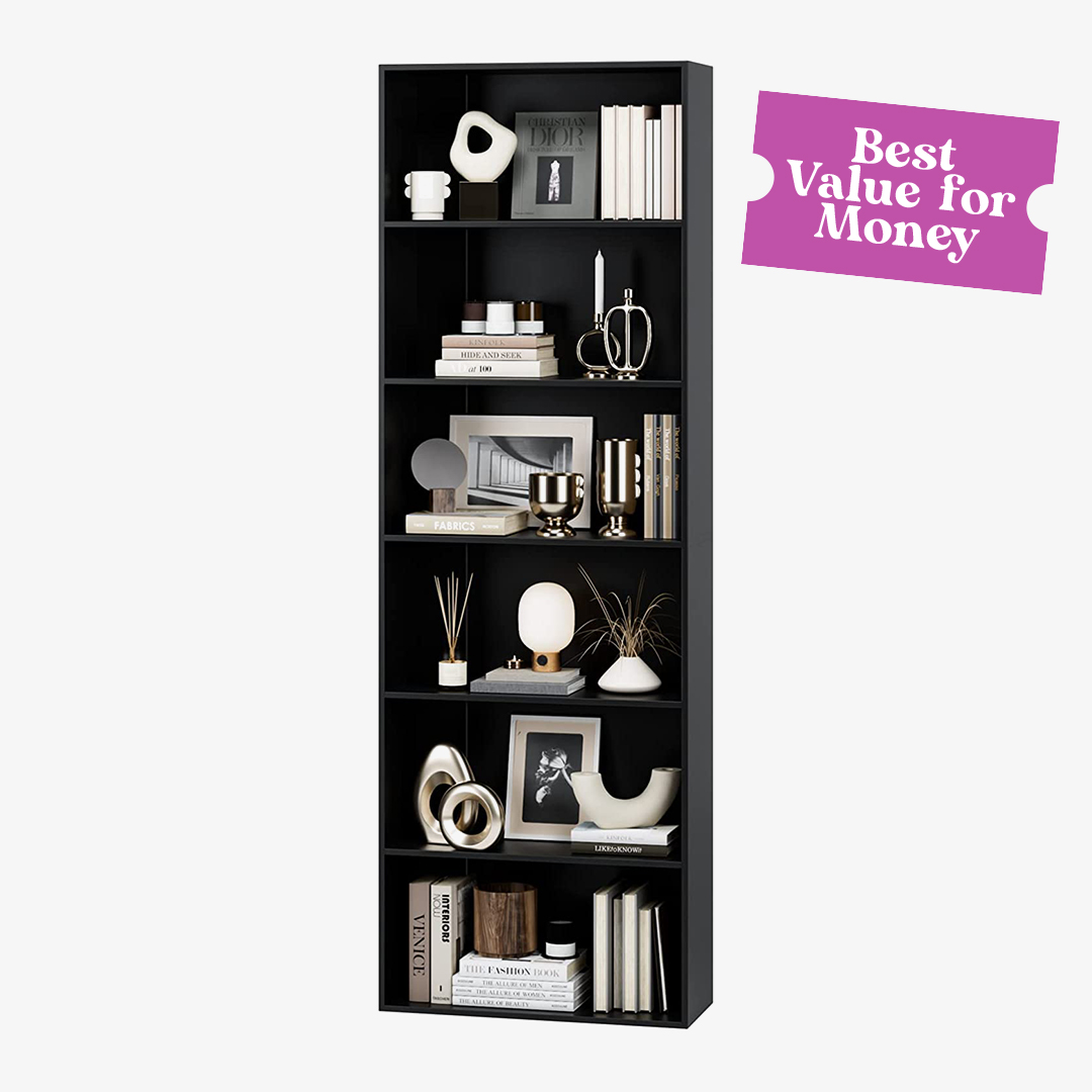 FOTOSOK 6 Tier Open Bookcase and Bookshelf best value for money