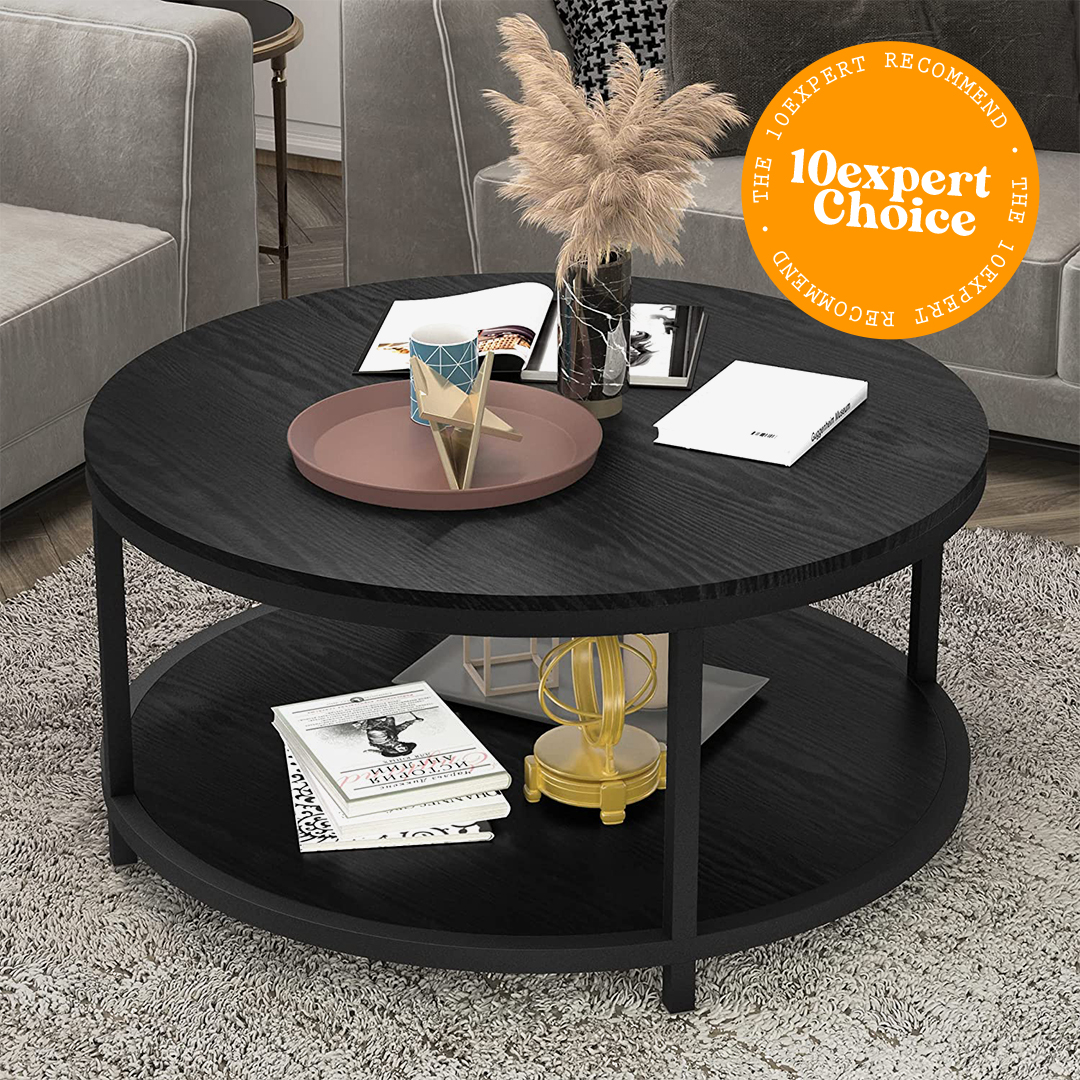 NSdirect 36 inches Round Coffee Table