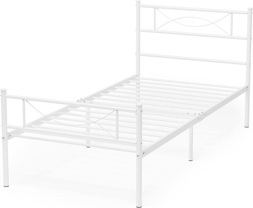 Weehom Twin Bow Design Metal Bed Frame