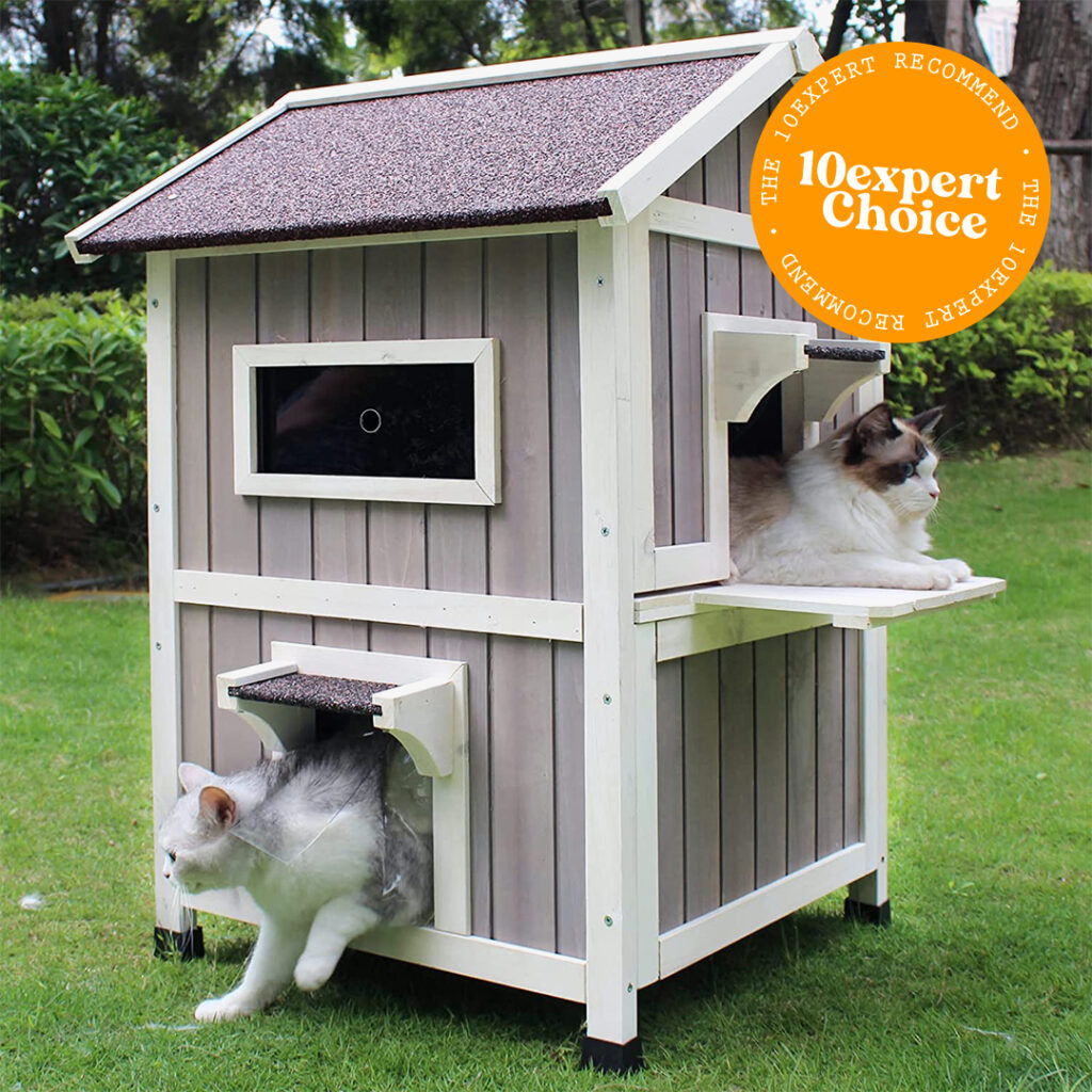 petsmart outdoor cat houses : Rockever 2 Story Outdoor Cat House