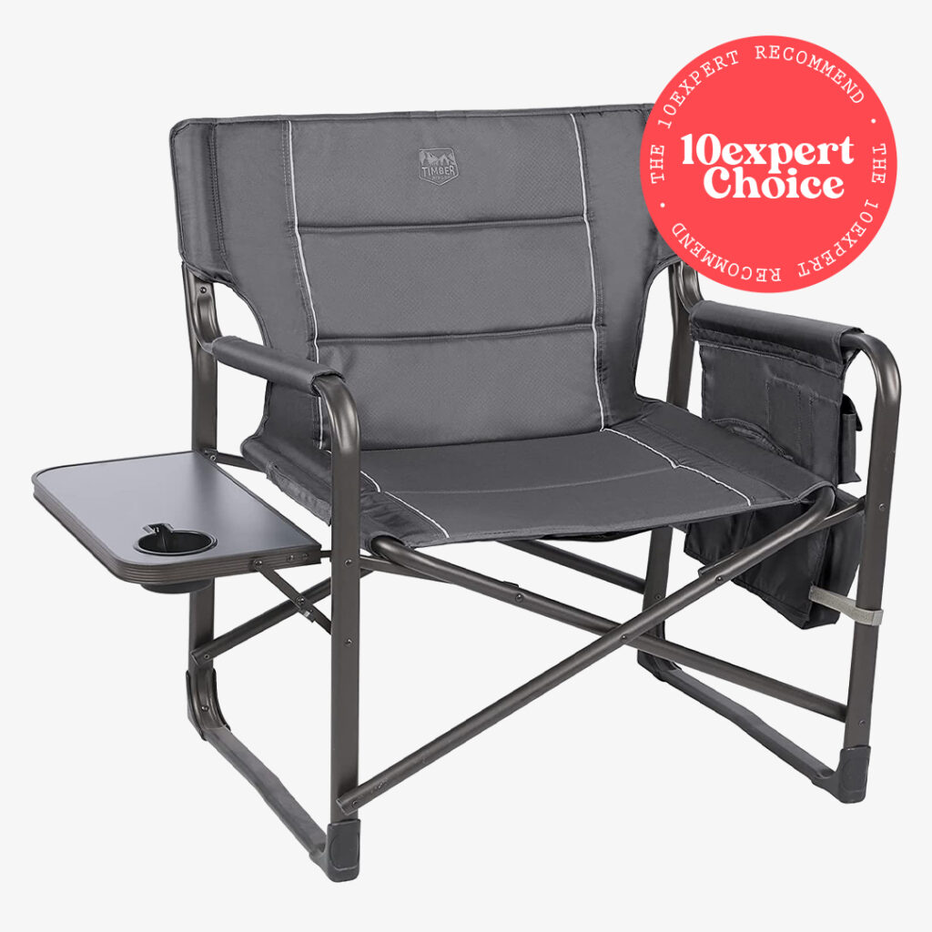 10expert Choice Timber Ridge XXL Upgraded Oversized Directors Chairs with Foldable Side Table