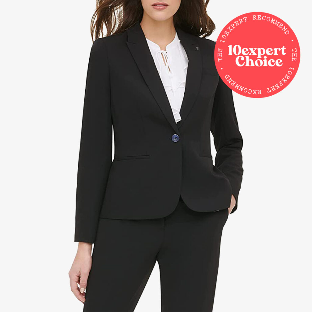 Black Blazer for Woman : Tommy Hilfiger Women's Blazer – Business Jacket with Flattering Fit