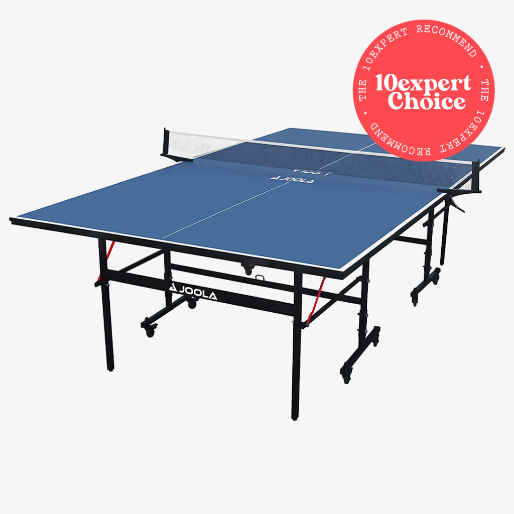 10expert choice JOOLA Inside Professional MDF Indoor Table Tennis Table with Quick Clamp Ping Pong Net and Post Set