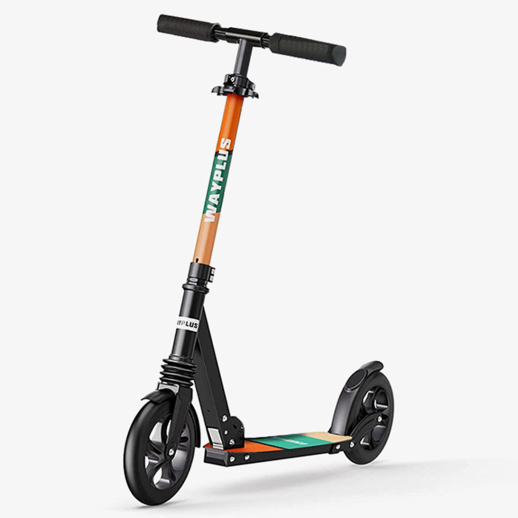 WAYPLUS Kick Electric Scooter for Adults with 4 Adjustable Levels