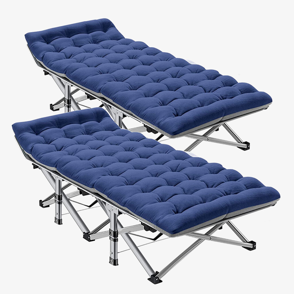 camping bunk beds : ABORON 2 Pack Folding Camping Cots