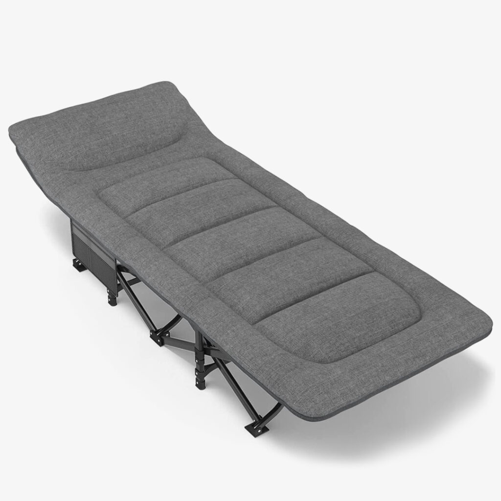 ATORPOK Camping Cot for Adults with Cushion and Pillow