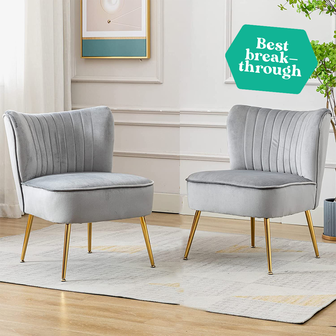 Best Breakthrough DUOMAY Modern Accent Chair Set of 2 Entryway Chair