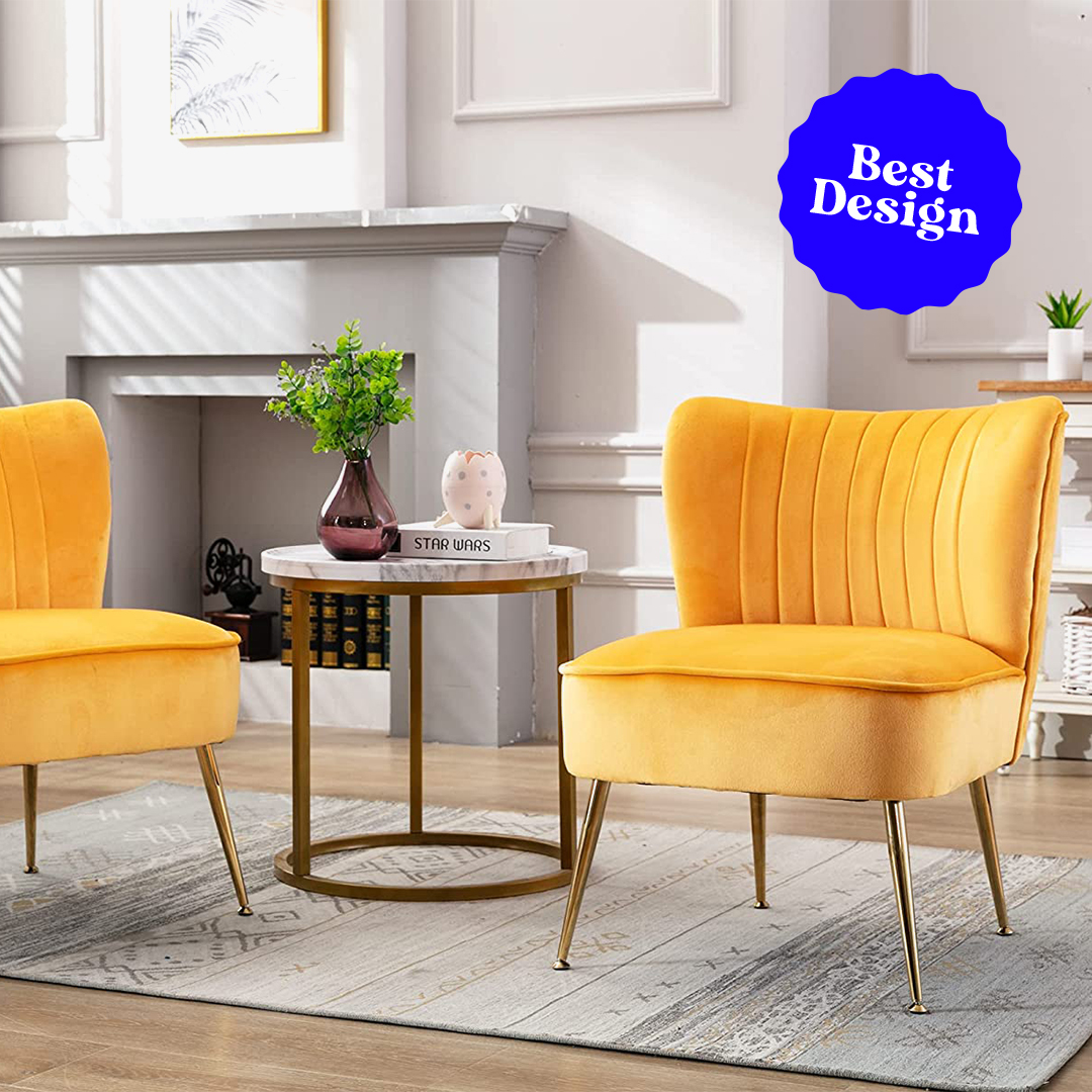 Best Design Janoray Velvet Accent Chair Set of 2
