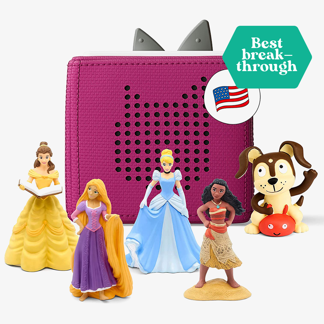 Toniebox Audio Player Starter Set with Cinderella, Belle, Moana, Tangled, and Playtime Puppy