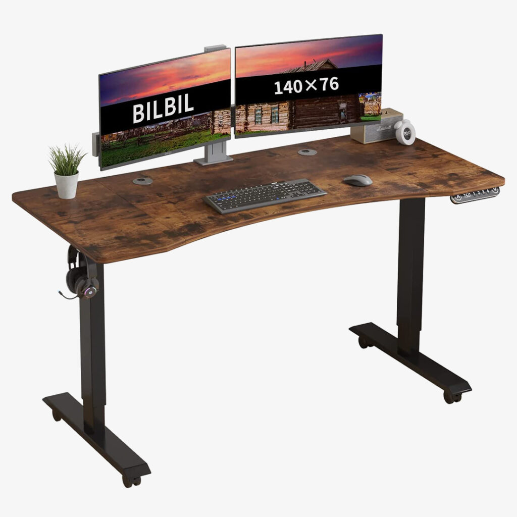 Bilbil Electric Wood Standing Desk with Splice Board