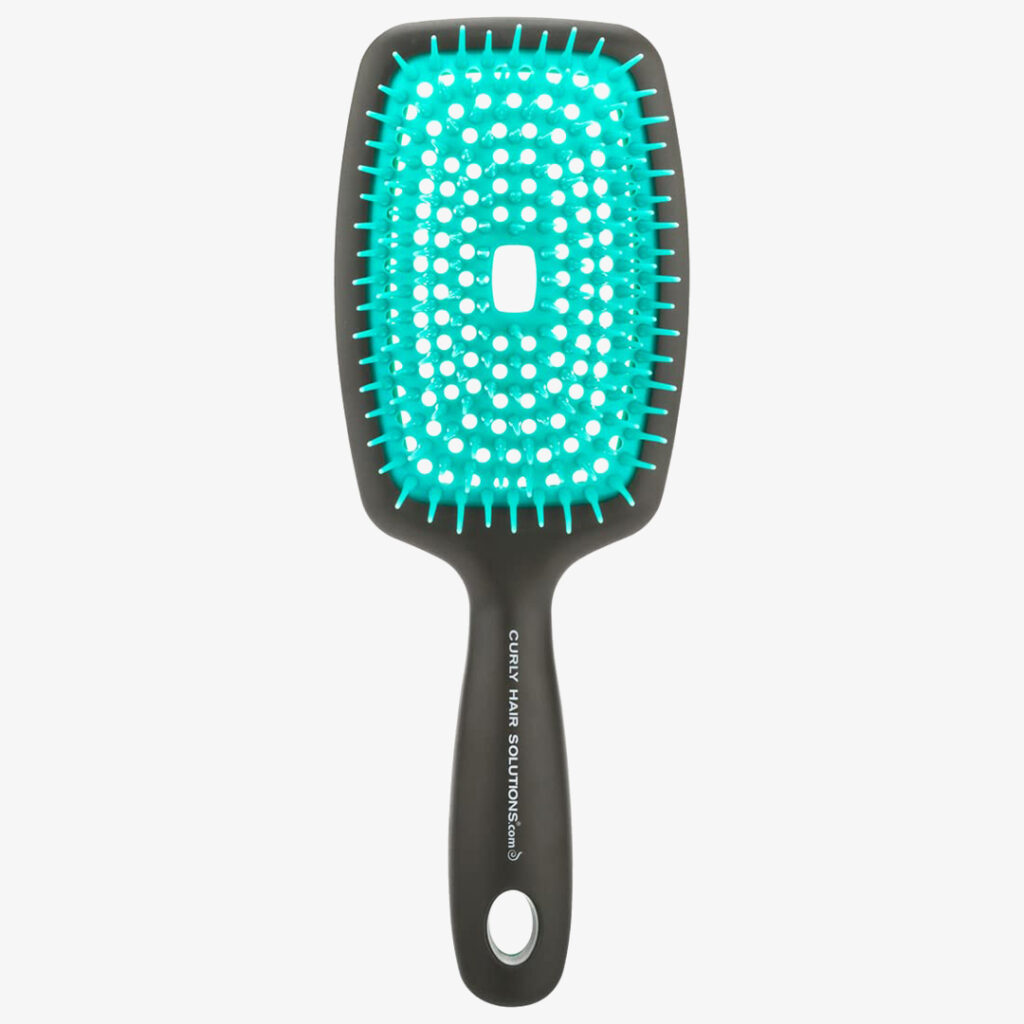 Curl Keeper The Original FLEXY BRUSH (Turquoise) For Detangling and Curl Clumping