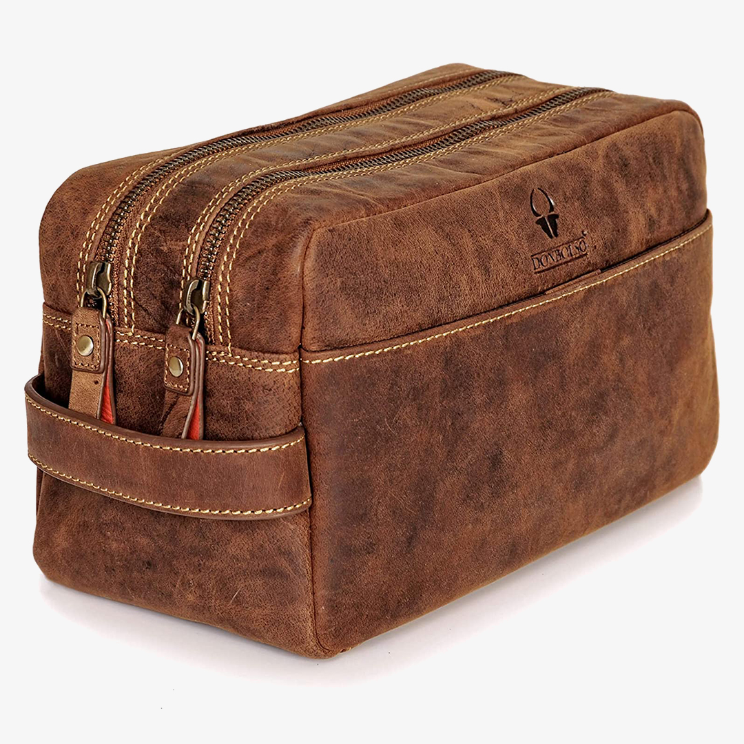 DONBOLSO Leather Toiletry Bag Stockholm