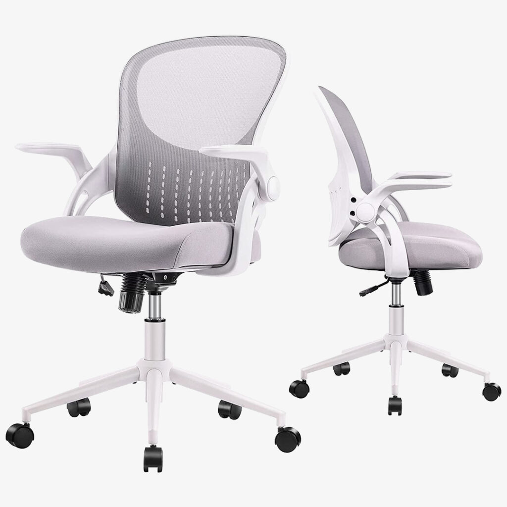 Edx Office Chair Height Adjustable Rolling Swivel Task Chair with Flip-up Armrests