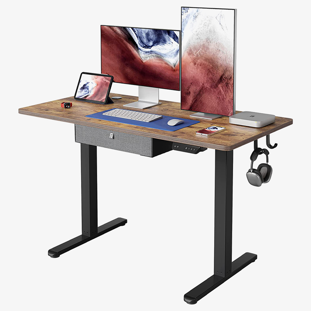 Fezibo 48 Inch Standing Desk with Drawer 