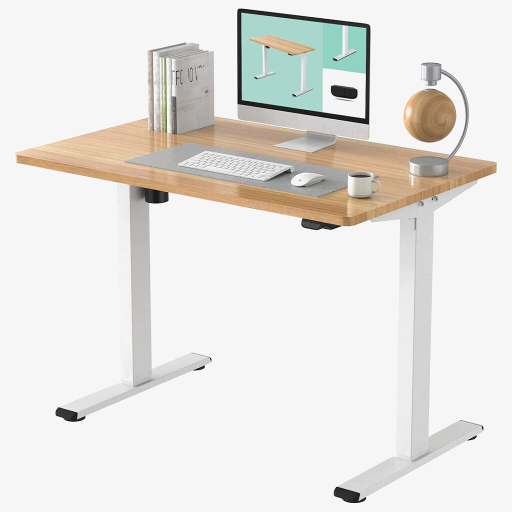 Flexispot EC1 Electric Adjustable Height Wood Standing Desk Whole Piece