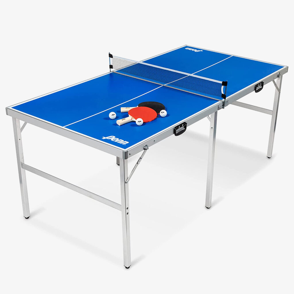 Folding Table Tennis Tables Penn 6 x3 Space Saver and 4 Way HyperPong Ping Pong Tables