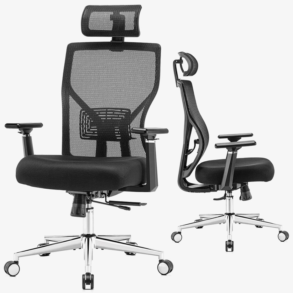 Molents Home Office Desk Chair with Seat Slider with Adjustable Lumbar Support