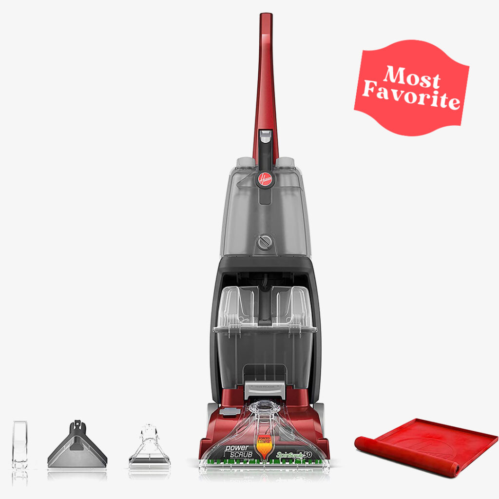 Best Commercial Carpet Cleaner : Hoover, Red Power Scrub Deluxe Carpet Cleaner Machine