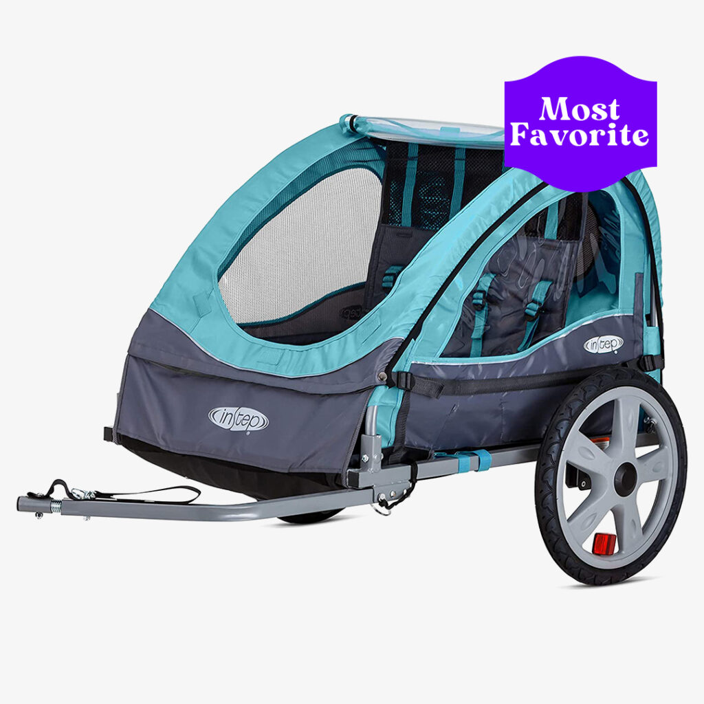 Instep Kid's Bike Trailer 2-In-1 Seat with Canopy Carrier 