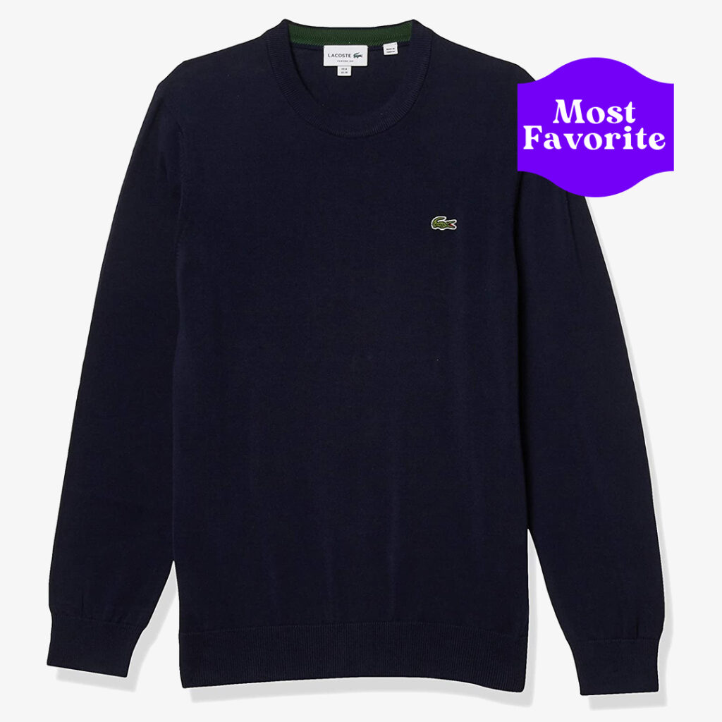 Most favorite Lacoste Mens Long Sleeve Crew Neck Regular Fit Sweater