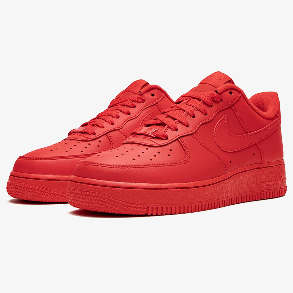 Men's Red Athletic Shoes : Nike Men's Air Force 1 '07 Basketball Shoe