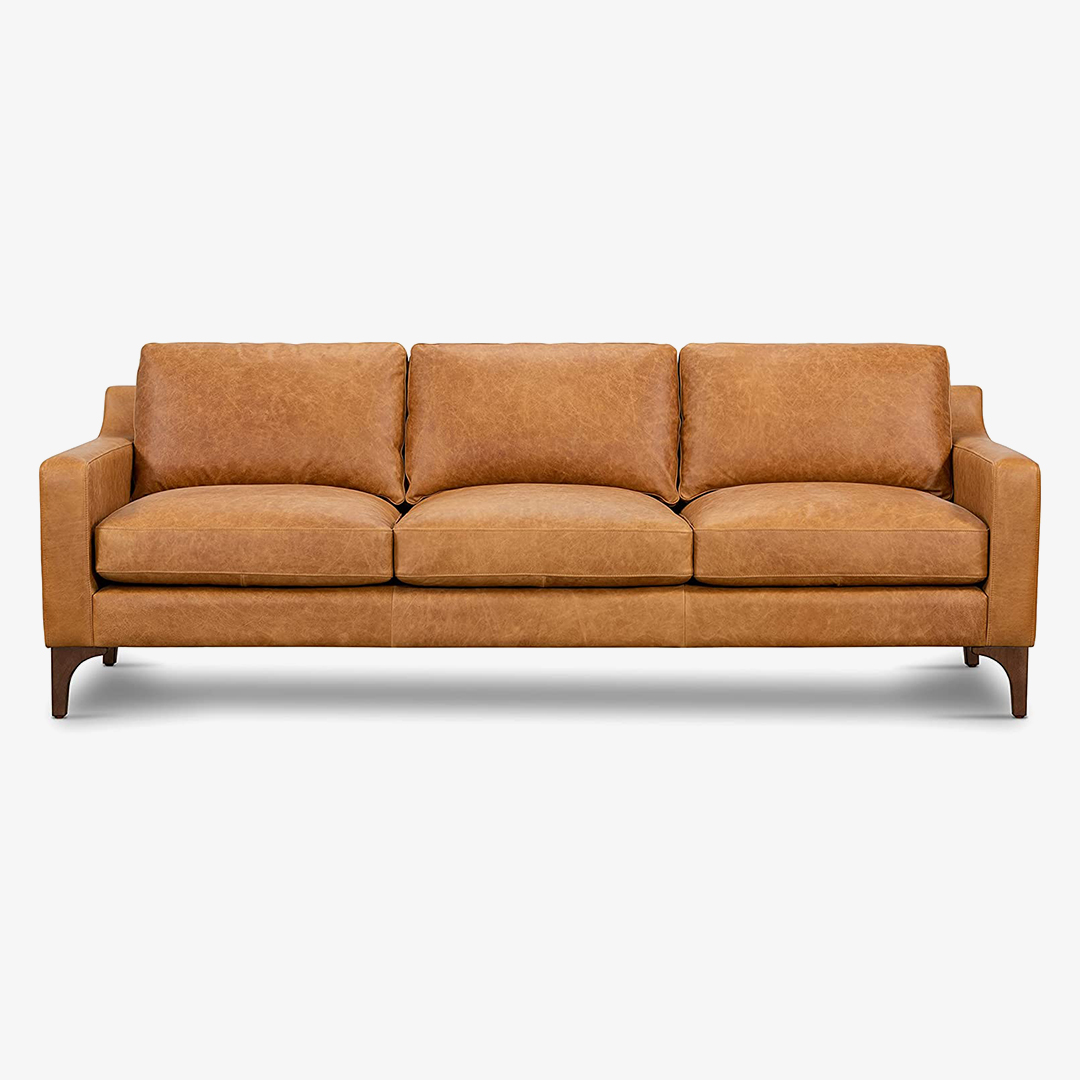POLY BARK Sorrento Leather Couch