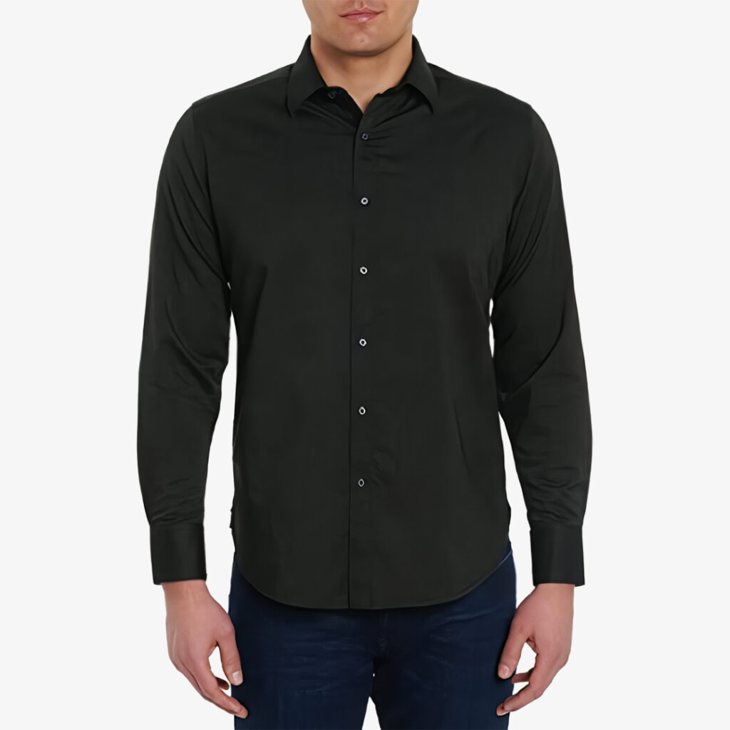 Black Long Sleeve Shirt Mens : Robert Graham Men's Serpens Woven