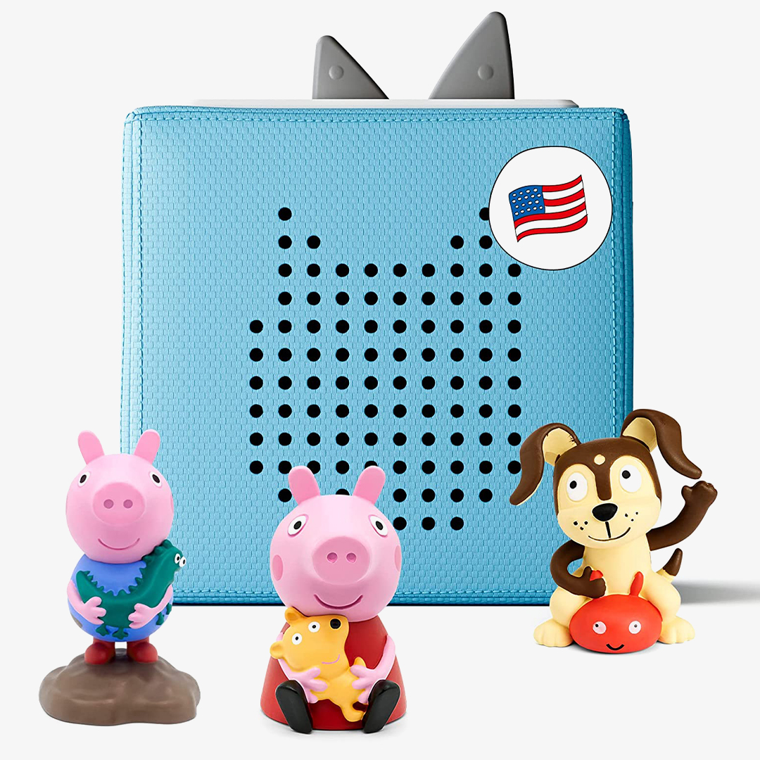 Toniebox Audio Player Starter Set with Peppa Pig, George, and Playtime Puppy