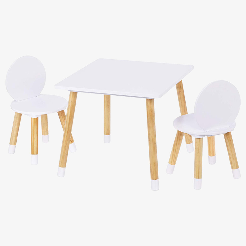 UTEX Kids Table with 2 Chairs Set for Toddlers