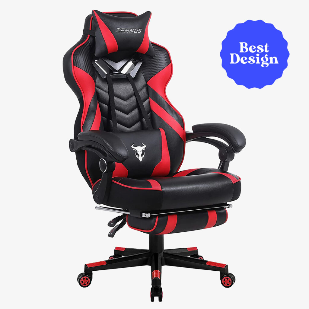 Zeanus Massage Gaming Chair with High Back Gaming Desk