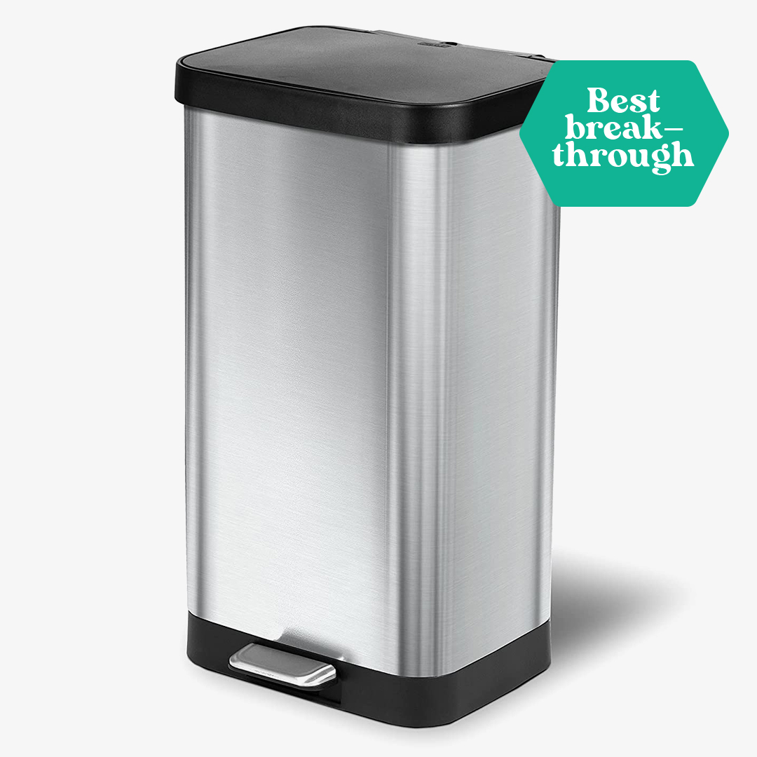 best breakthrough Glad Stainless Steel Step Trash Can with Clorox Odor Protection