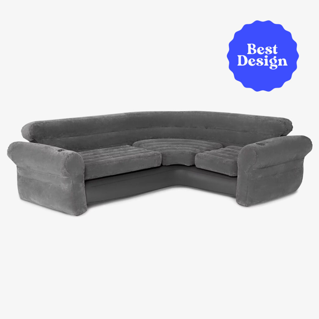 best inflatable sofa Corner Inflatable Sofa L-Shaped Grey