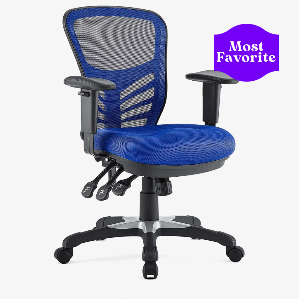 Modway Articulate Ergonomic Mesh Office Chair in Blue