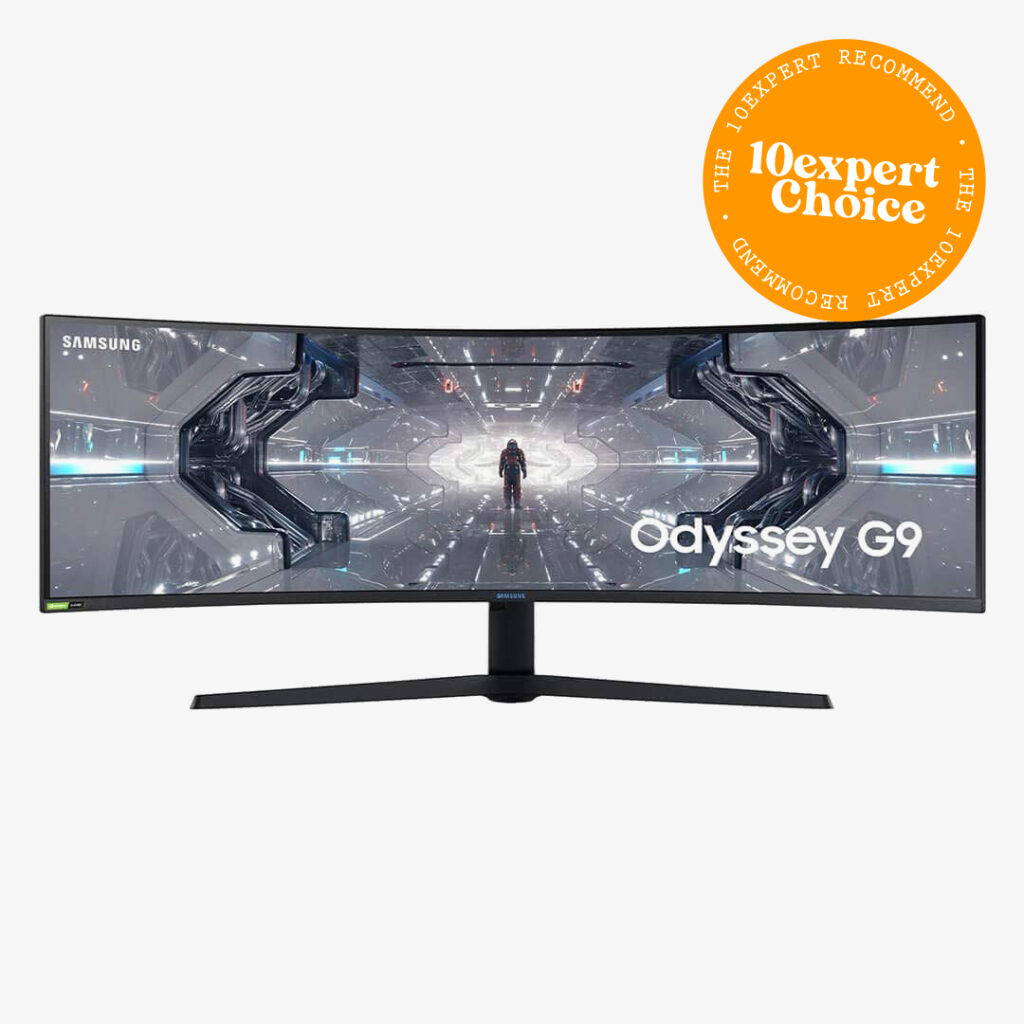 best samsung monitor 49” Odyssey G9 Gaming Monitor, 1000R Curved Screen, QLED, Dual QHD Display, 240Hz