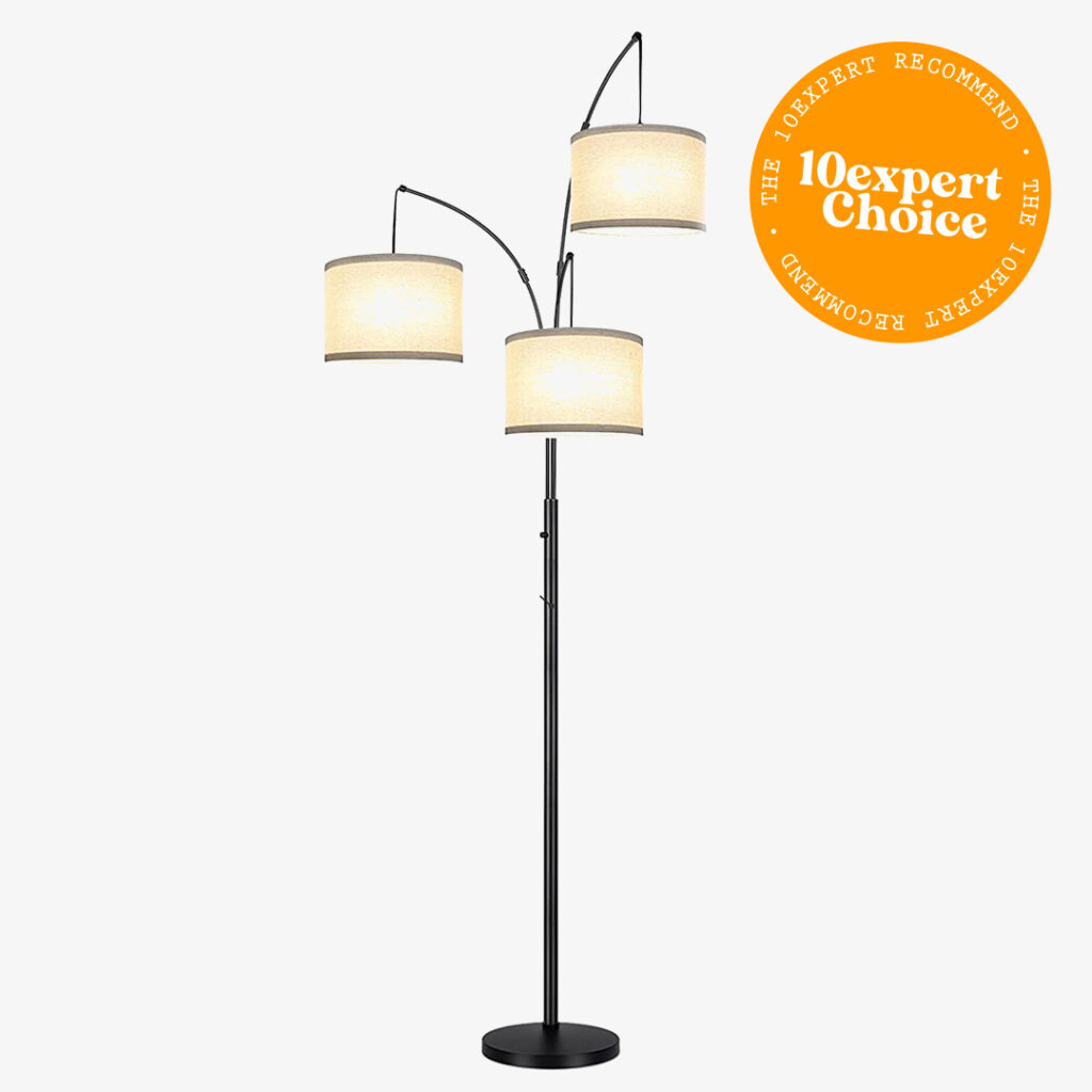 LED Corner Lamp : Dimmable Floor Lamp - 3 Lights Arc Lamps for Living Room