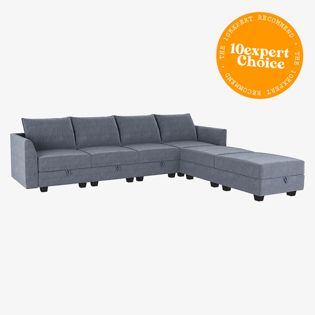 HONBAY Modern U-Shaped Modular Sectional Sofa Sleeper Couch