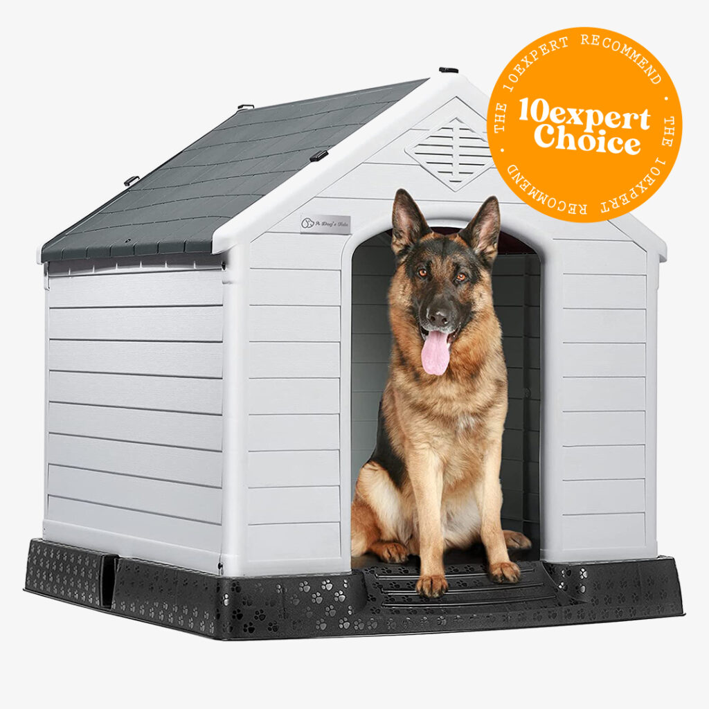 10expert choice LEMBERI Durable Waterproof Plastic Dog House
