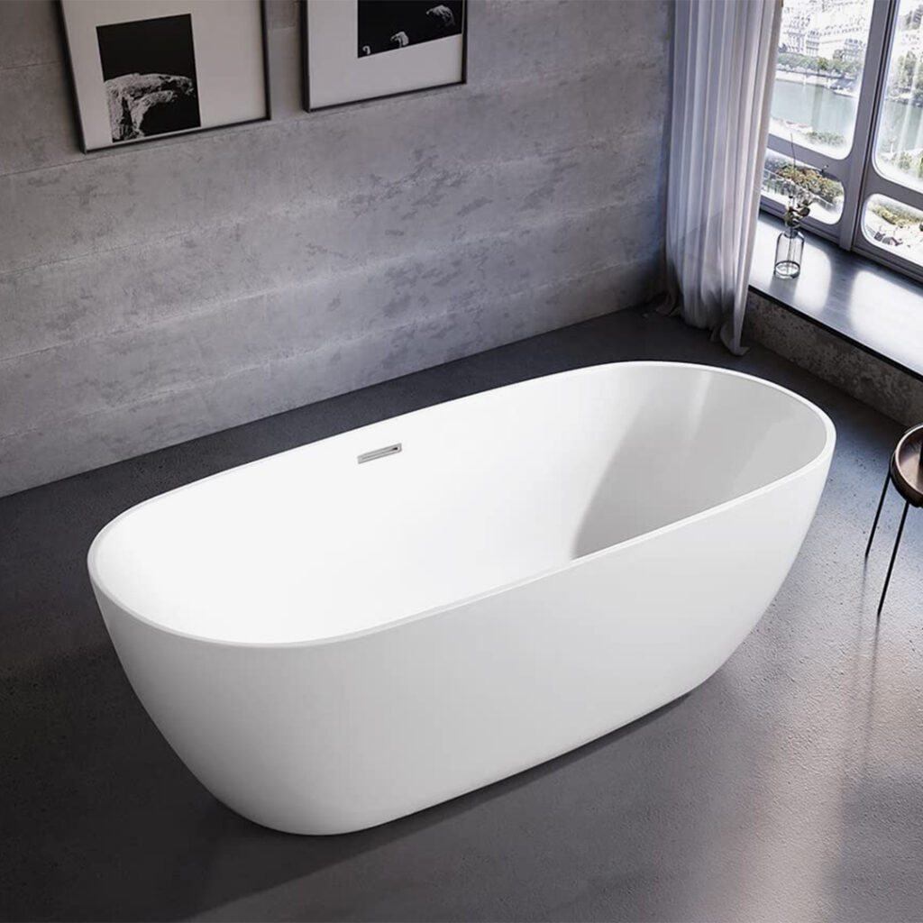 ARRISEA 67'' White Freestanding Bath Tub