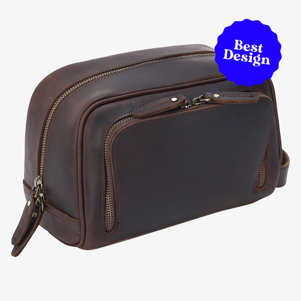 best toiletry travel bag : Polare Vintage Full Grain Leather Handmade Travel Toiletry Bag
