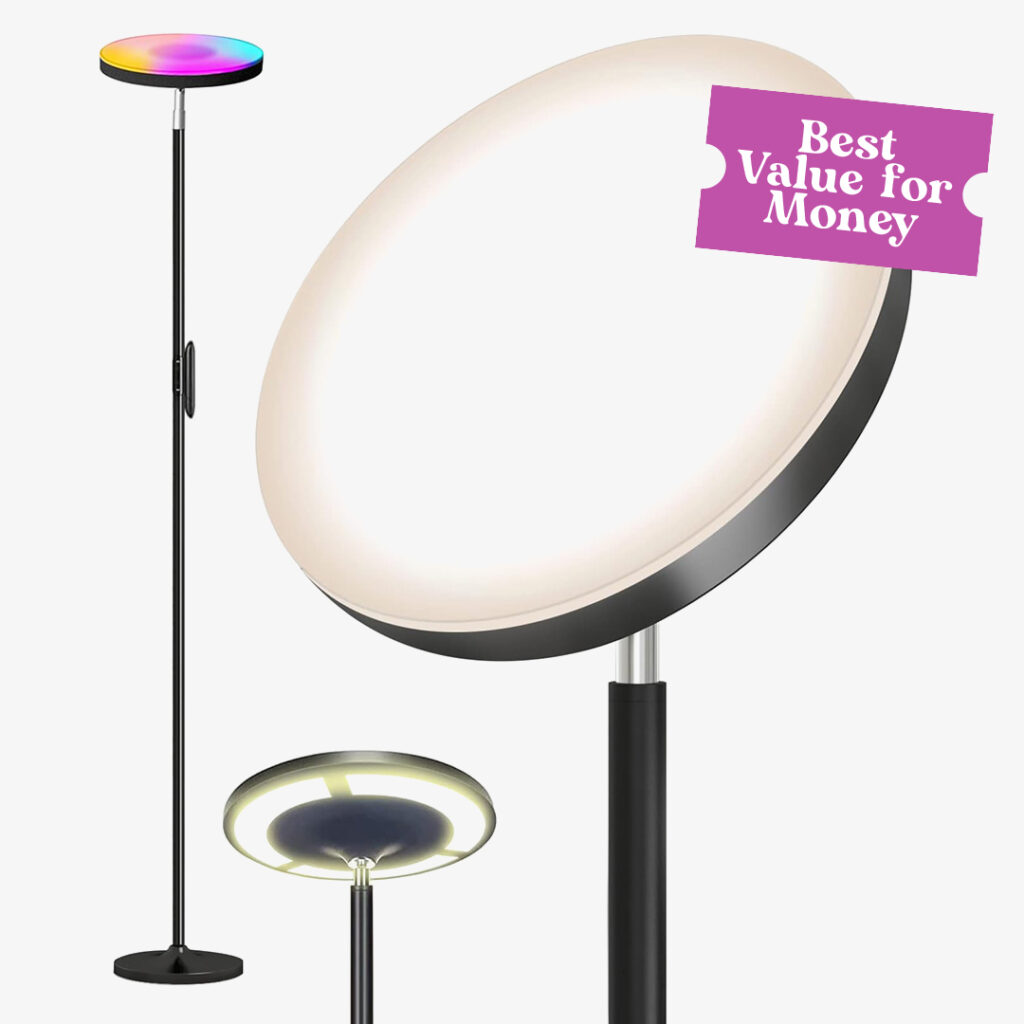 LED Corner Lamp : Keepsmile Double Side Lighting Led Floor Lamp with Remote Smart App