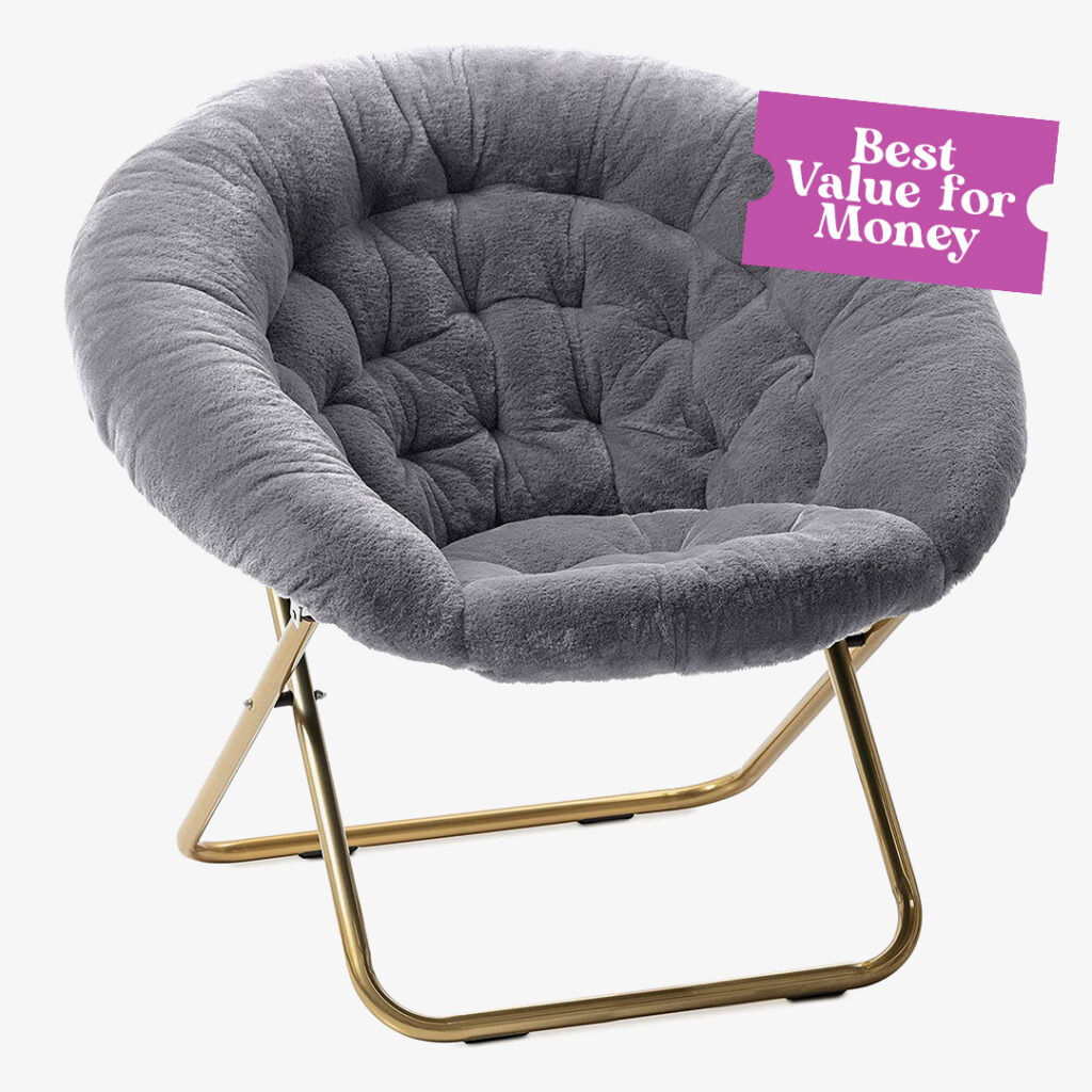 Chaise Lounge Sofa : Milliard Cozy Chair/Faux Fur Saucer Chair for Bedroom