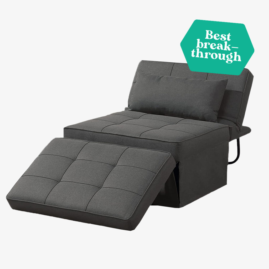 Chaise Lounge Sofa : Sofa Bed, 4 in 1 Multi-Function Folding Ottoman Breathable 